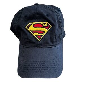 Superman DC Comics Hat Navy Blue Man of Steel One Size Adjustable Back